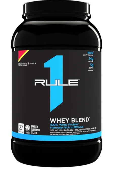 R1 Whey Blend Strawberry Banana - 905g - Rule One - Sporto papildai