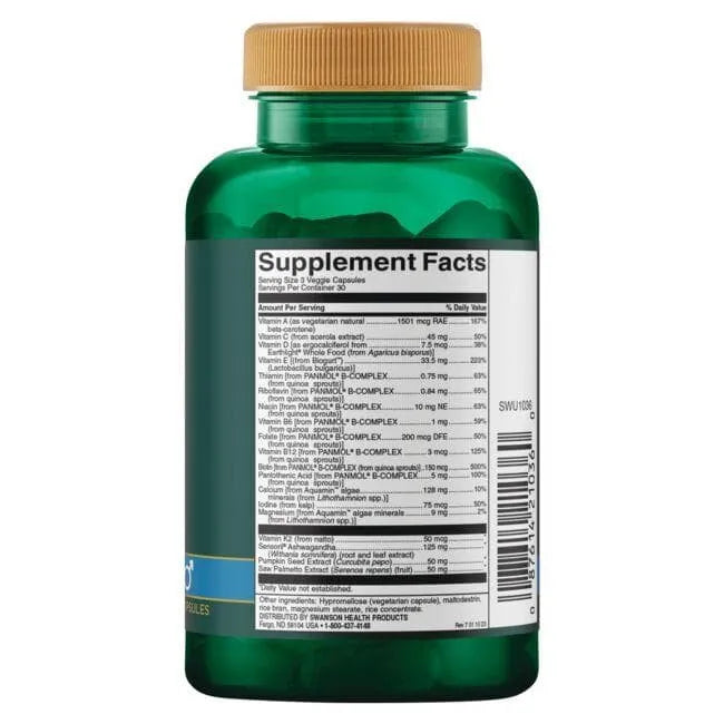 Real Food Multi - Be geležies - Vitaminai - N90 - Swanson - Papildai