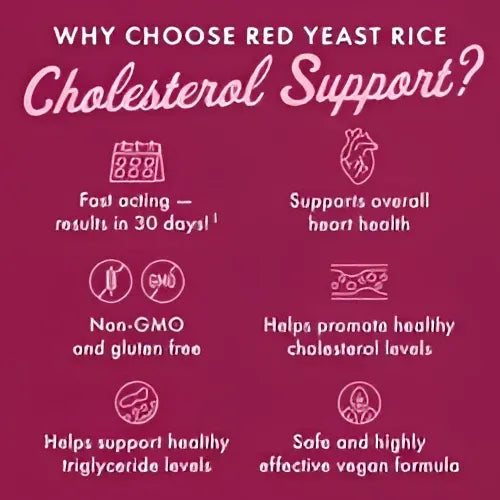 Red Yeast Rice Cholesterol Support - N60 - Raudonųjų mielių ryžiai - Swanson - Papildai