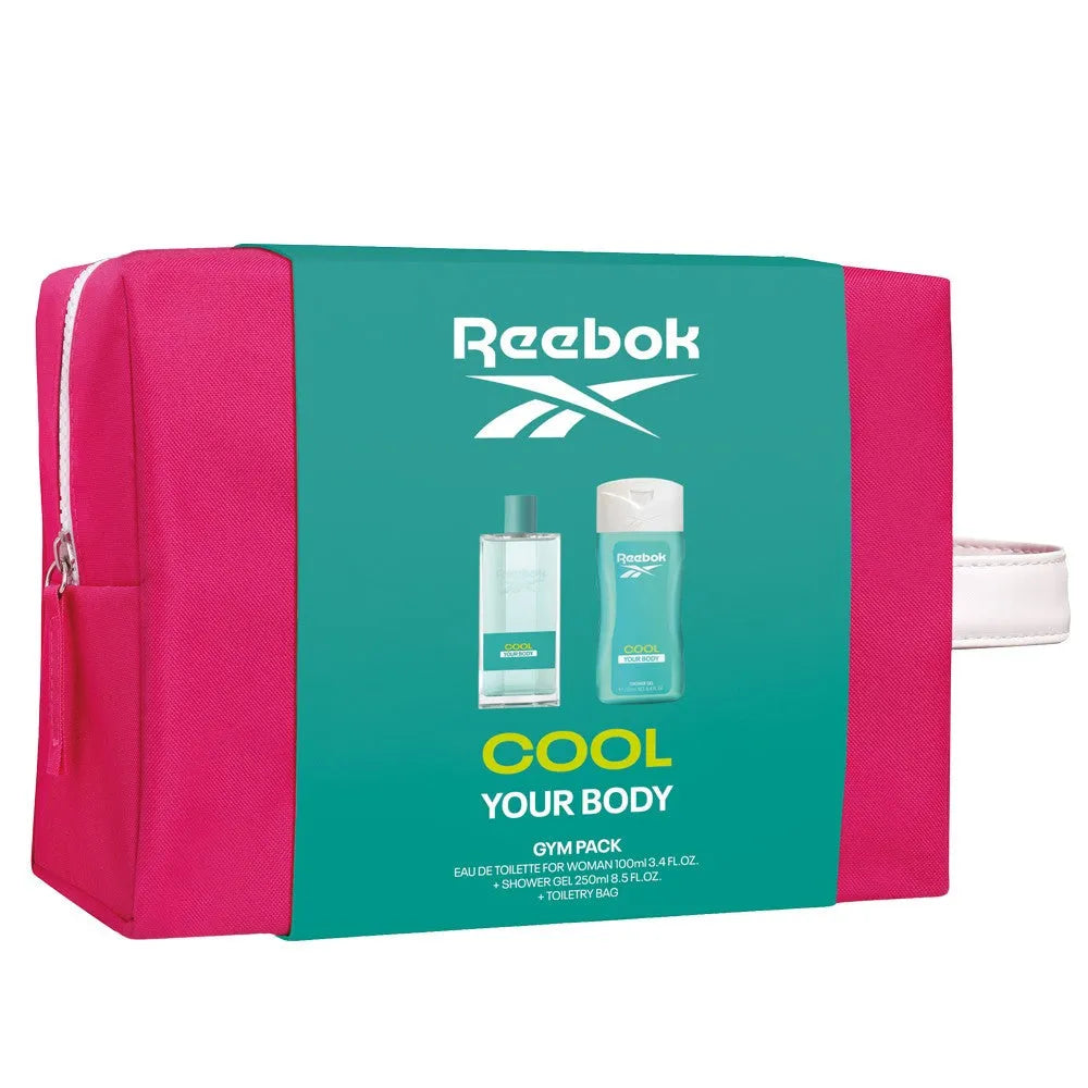REEBOK Cool Your Body dovanų rinkinys - kosmetinė (eau de toilette 100ml + dušo gelis 250ml) - moterims - Kosmetika