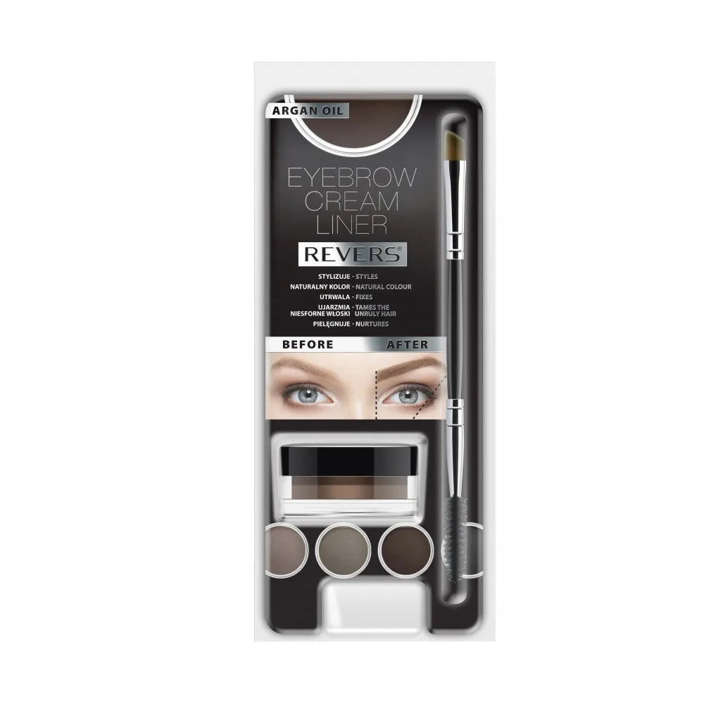 REVERS Eyebrow Cream Liner - Šviesiaplaukė 8ml - Kosmetika