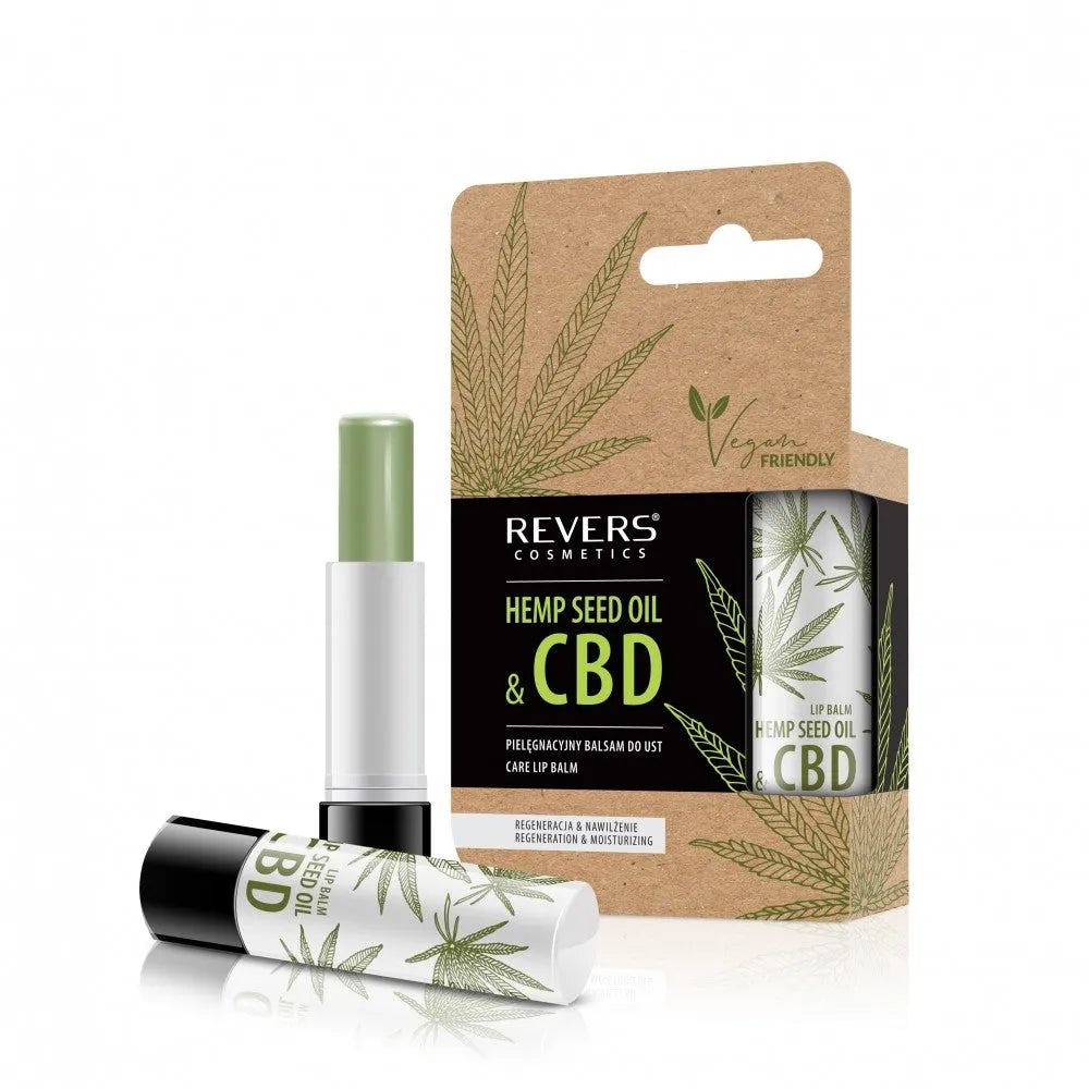 REVERS Hemp Seed Oil&CBD Priežiūros Lūpų balzamas su kanapių aliejumi 4g - Kosmetika