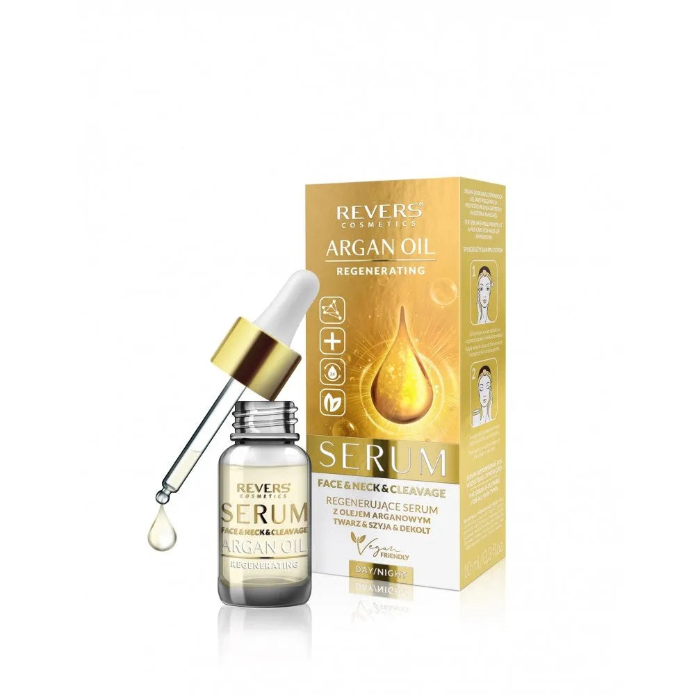 REVERS Regenerating Serum with argan oil for veidą kaklą ir krūtinę 10ml - Kosmetika