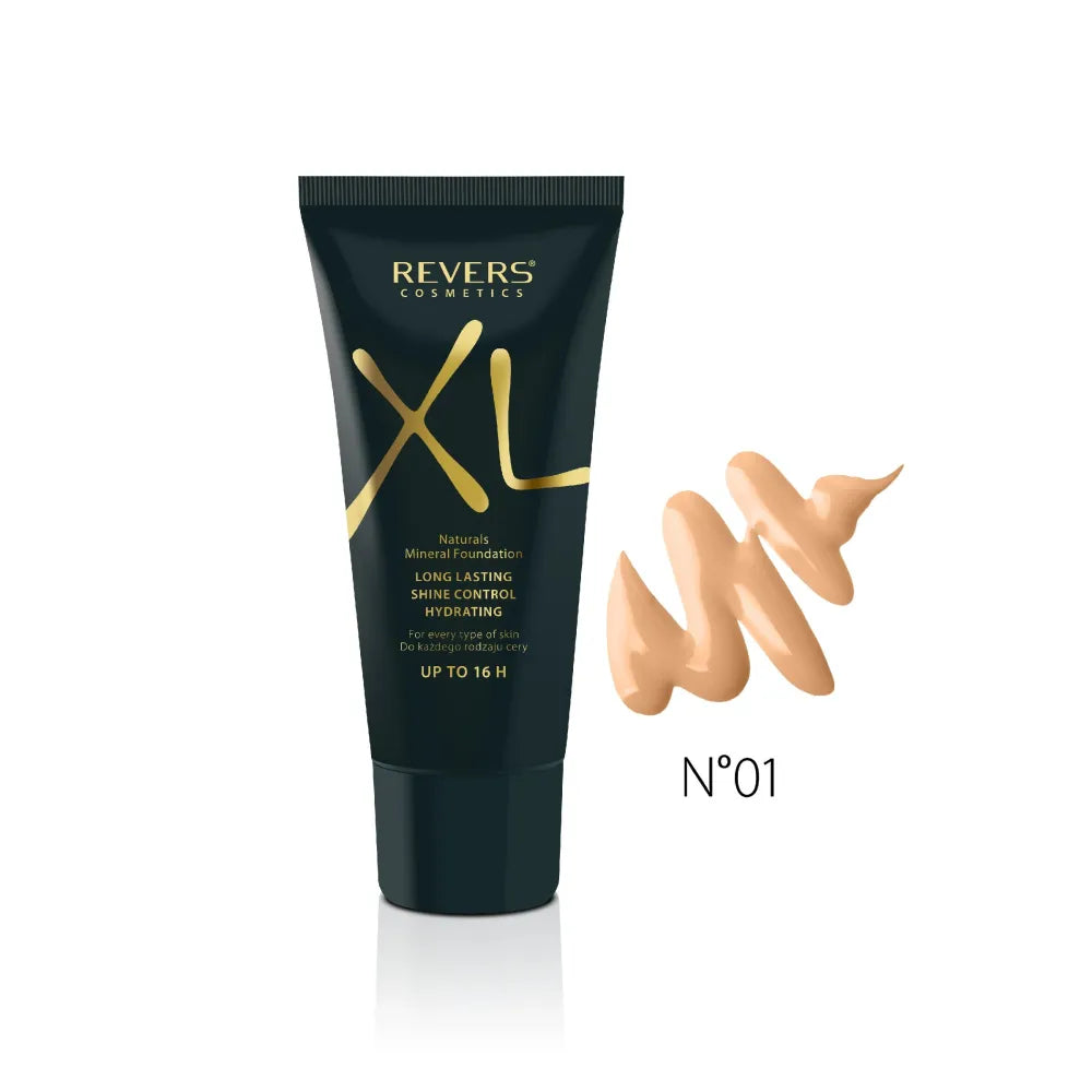 REVERS XL Natūralūs Mineralai Fondas 01 Natūralus 30ml - Kosmetika