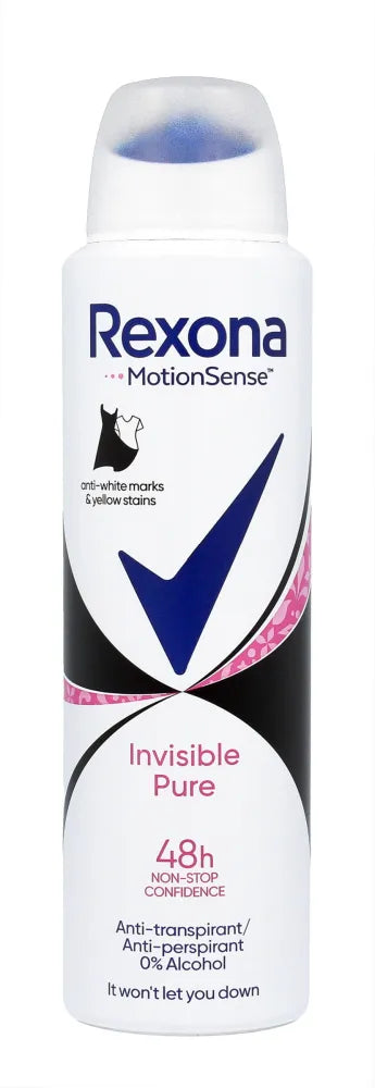 REXONA DEO PURŠKIKLIS PTO INVISIBLE 150ML - Kosmetika