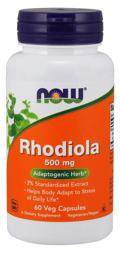 Rhodiola 500mg - 60 vcaps - NOW Foods - Papildai