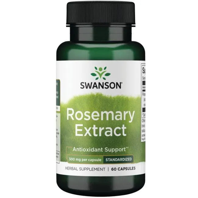 Rosemary Extract - Antioksidantas - 500 mg - N60 - Rozmarino ekstraktas - Swanson - Papildai