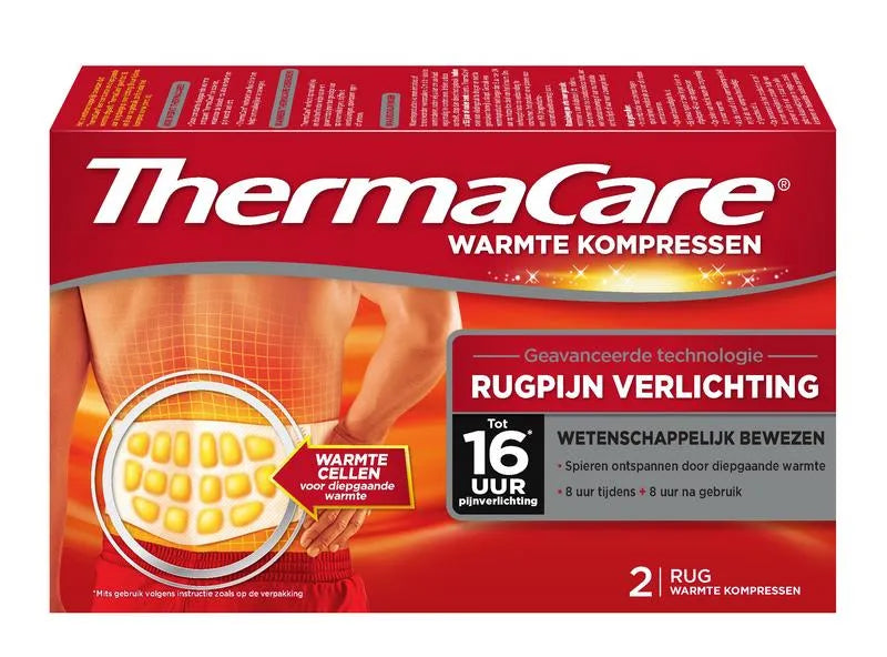 Rugpijn verlichting warmte kompres - 2st - Thermacare - Vaistai nereceptiniai