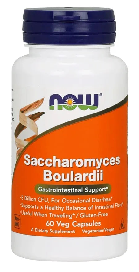 Saccharomyces Boulardii - 60 vcaps - NOW Foods - Papildai