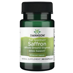 Saffron Whole Ground Stigmas - Šafranas - 15 mg - N60 - Swanson - Papildai