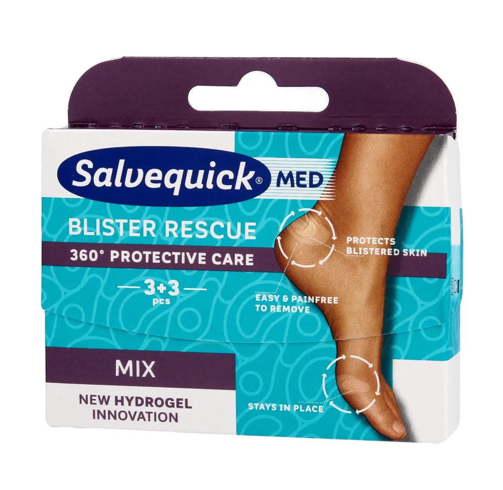 SALVEQUICK FEET Rescure pleistrai mišinys 6 vnt - Medicinos ir slaugos prekės