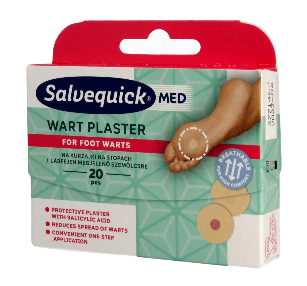 Salvequick Med Ward Plasters karpoms ant kojų 1 pakuotė - 20 vnt - Medicinos ir slaugos prekės