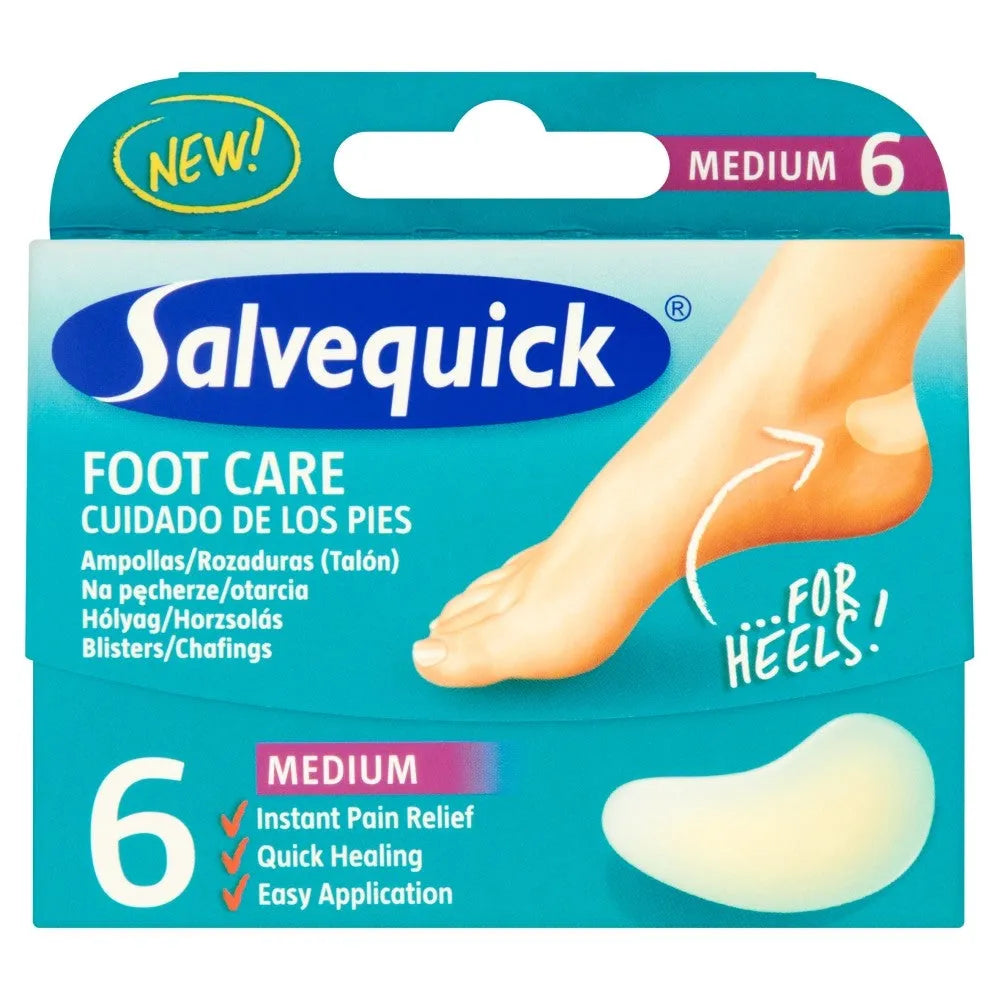Salvequick patches Hydrocolloid pėdų apsaugai - medium 6 vnt. - Medicinos ir slaugos prekės