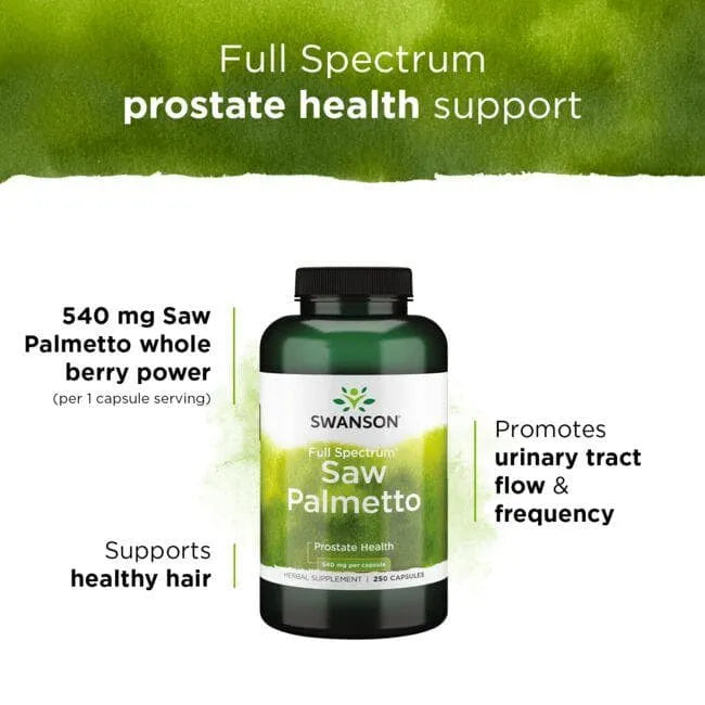 Saw Palmetto - Serenoja - 540 mg - N250 - Swanson - Papildai