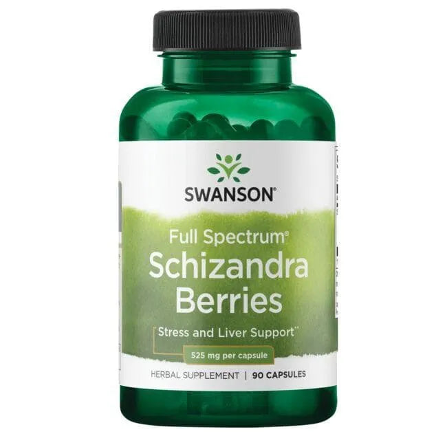 Schizandra Berries - Šizandros uogos - 525 mg - N90 - Swanson - Papildai