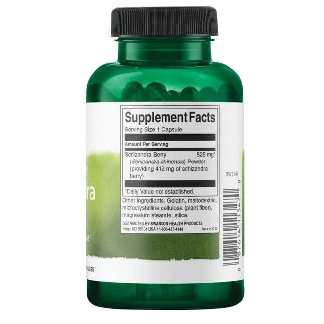 Schizandra Berries - Šizandros uogos - 525 mg - N90 - Swanson - Papildai