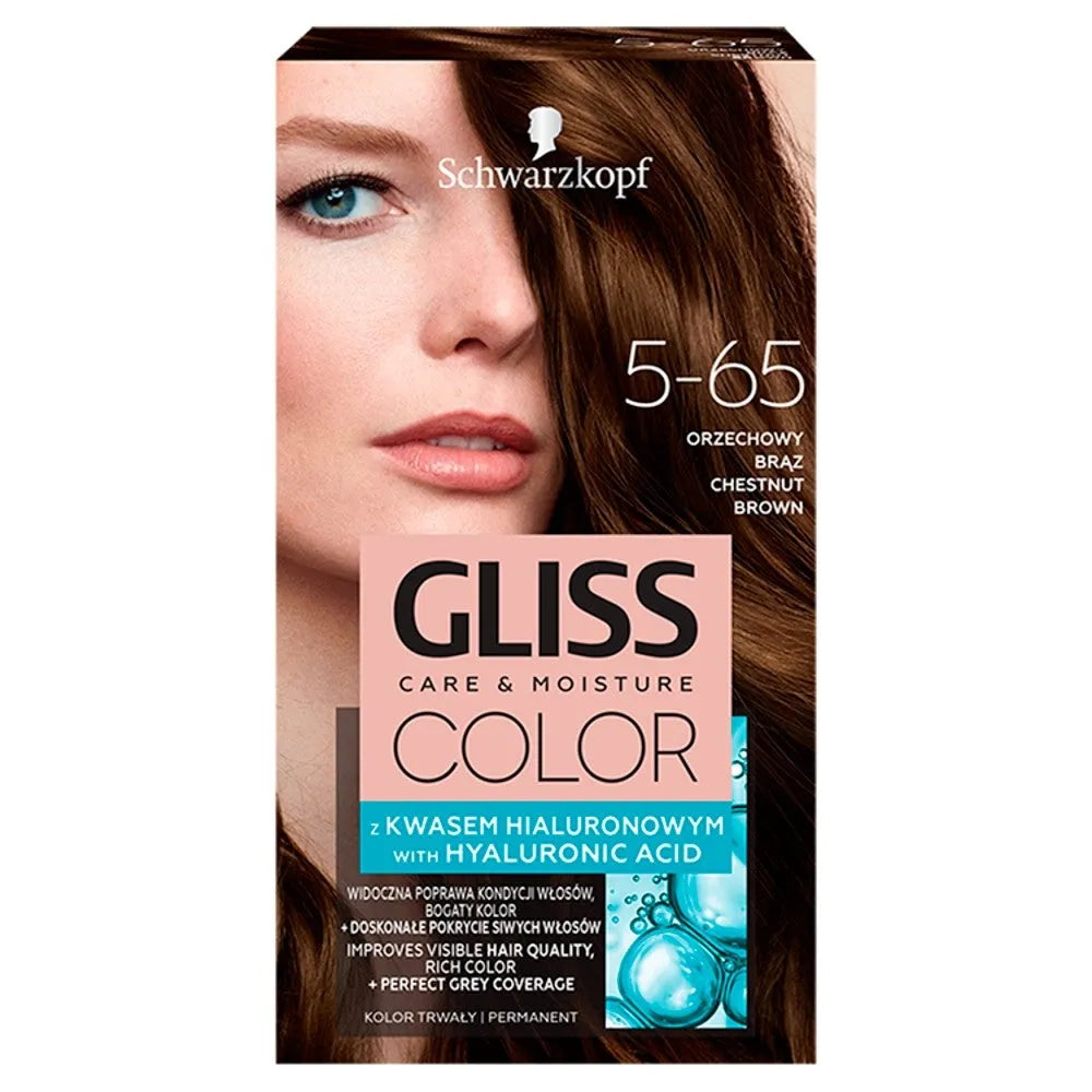 Schwarzkopf Gliss Color Dažymo kremas Nr. 5-65 Riešutų rudas 1 vnt. - Kosmetika