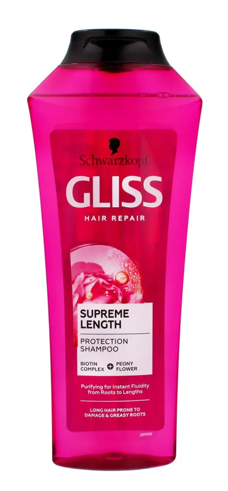 Schwarzkopf Gliss Kur Supreme Length valantis šampūnas 400 ml - Kosmetika
