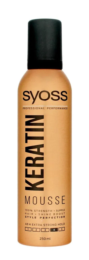 Schwarzkopf Syoss Keratin Super Strong Plaukų Mousse 250 ml - Kosmetika