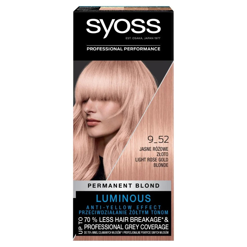 Schwarzkopf Syoss plaukų dažai 9-52 Šviesiai rožinė auksinė 1op. - Kosmetika