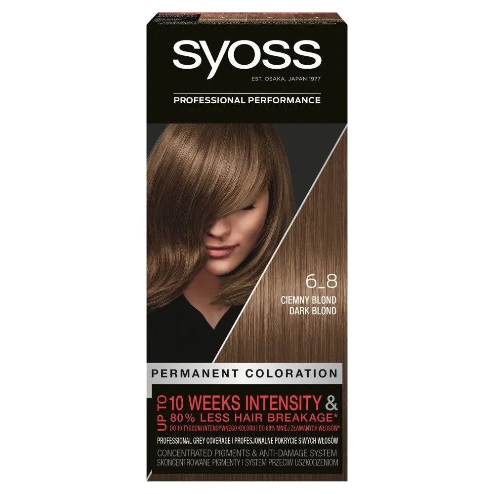 Schwarzkopf Syoss plaukų dažai tamsiai šviesūs Nr. 6-8 1op. - Kosmetika