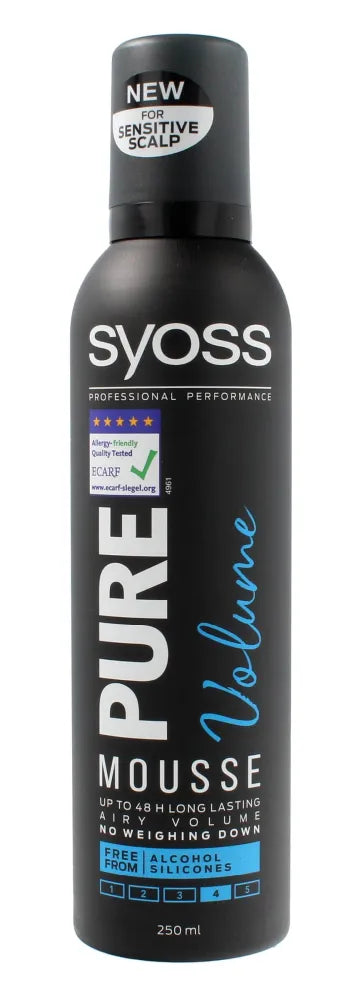 Schwarzkopf Syoss Pure Volume Plaukų Mousse 250 ml - Kosmetika