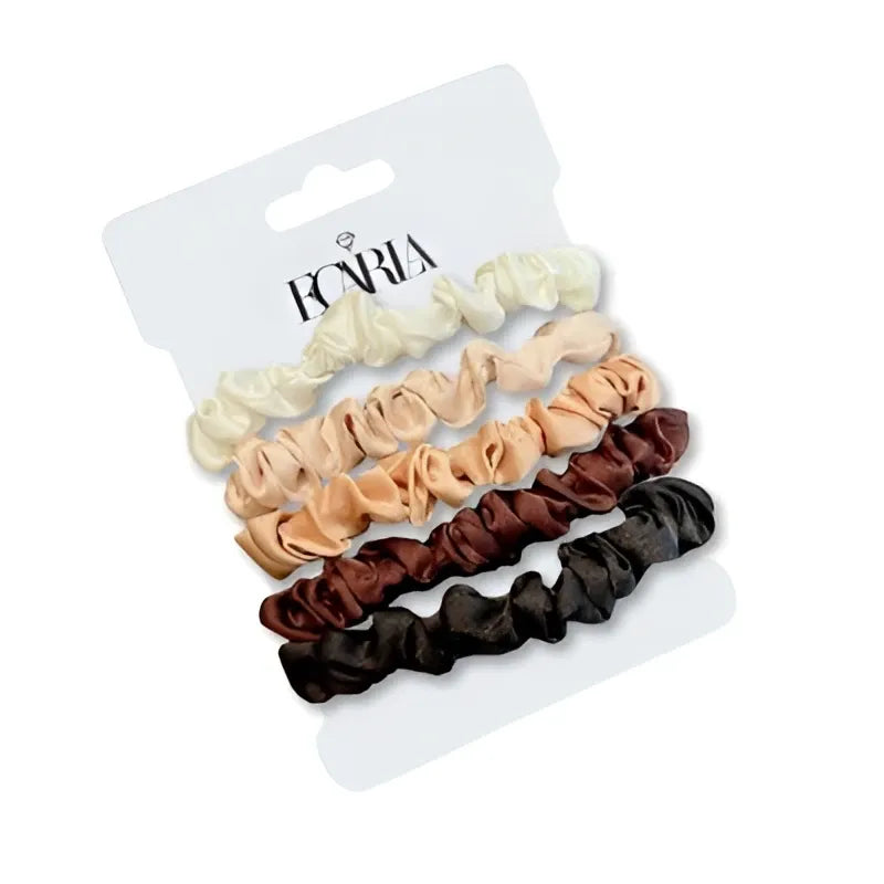 Scrunchie hair bands (G128) - 1 pakelis - 5 vnt. - Kosmetika