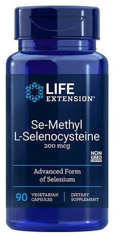 Se-Methyl L-Selenocysteine 200mcg - 90 vcaps - Life Extension - Papildai