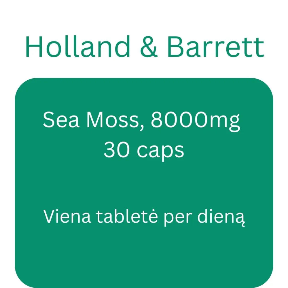 Sea Moss 8000mg - 30 caps - Holland & Barrett - Papildai