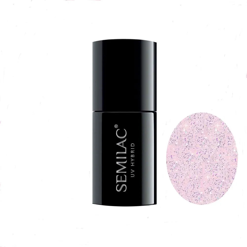 SEMILAC BASE EXTEND 5w1 806 GLITTER DELICATE PINK skaistalai - Kosmetika