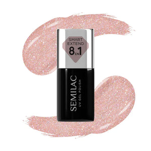 SEMILAC Smart Extend Hybrid Varnish Glitter Soft Beige no. 804 7 ml - Kosmetika