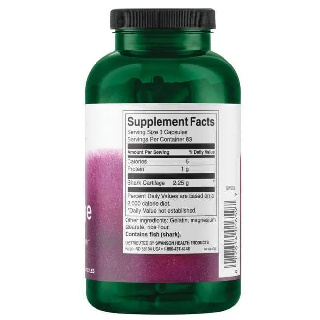 Shark Cartilage - Ryklio kremzlės - 750 mg - N250 - Swanson - Papildai
