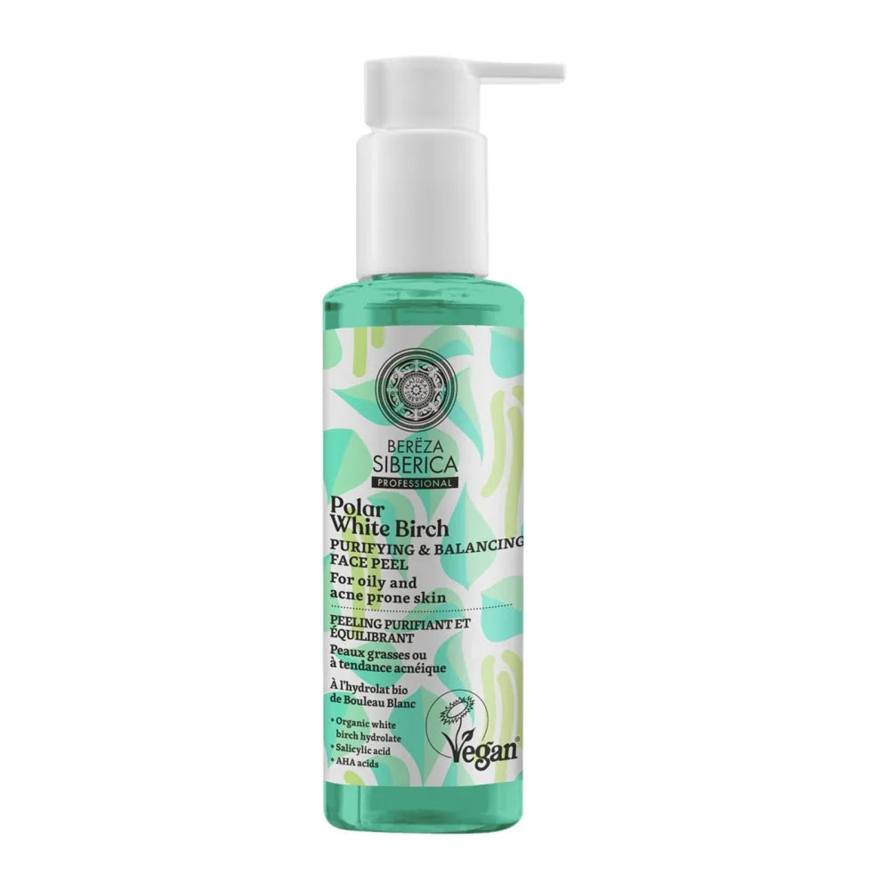 SIBERICA Bereza Professional Valomasis Peelingas veidui Polar White Birch - riebiai ir spuoguotai odai 145ml - Kosmetika