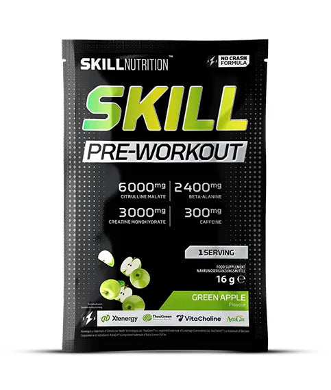 Skill Pre-Workout Green Apple - 16g (1 serving) - Nutrition - Sporto papildai