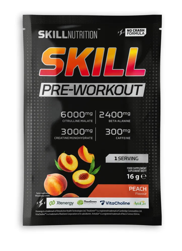 Skill Pre-Workout Peach - 16g (1 serving) - Nutrition - Sporto papildai