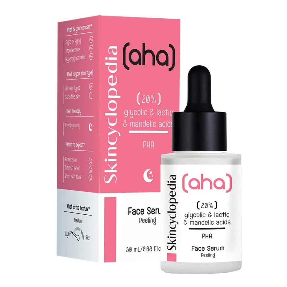 SKINCYCLOPEDIA Veido serumas su 20% AHA + PHA 30 ml - Kosmetika