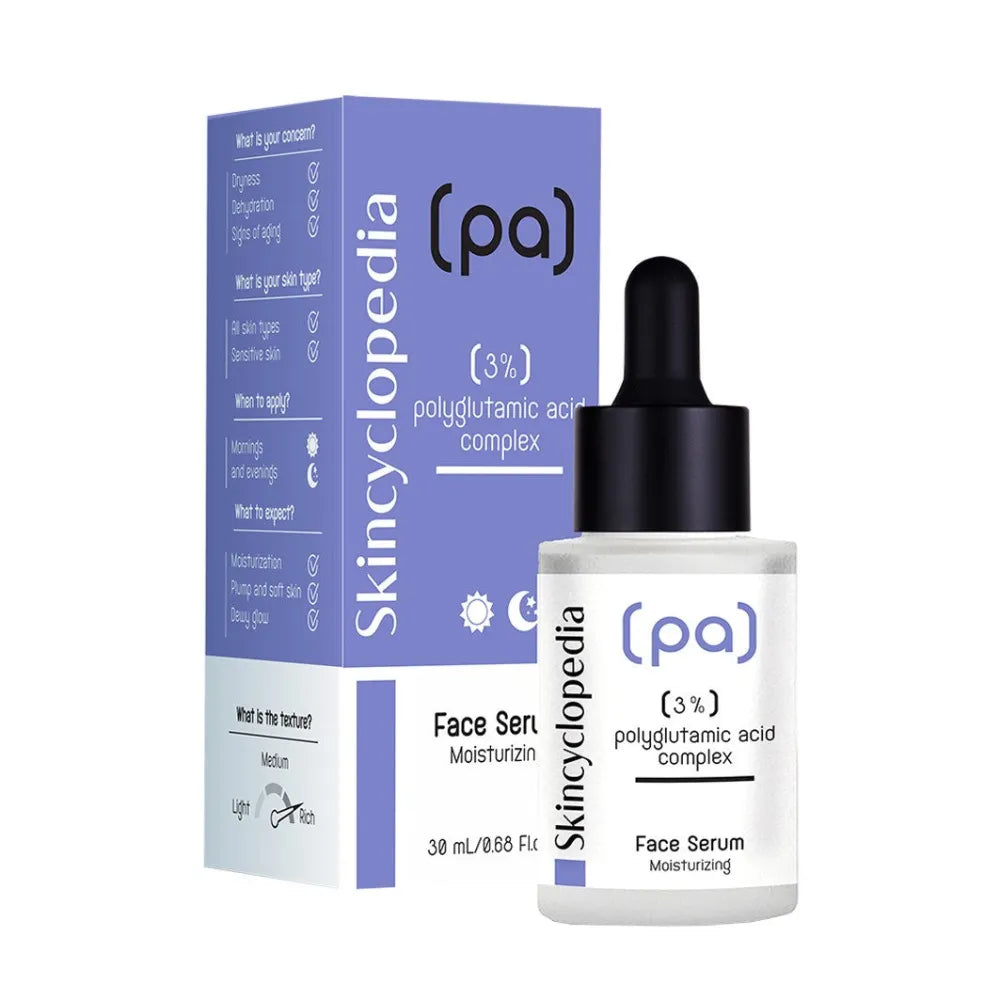 SKINCYCLOPEDIA Veido serumas su 3% poliglutamo rūgšties kompleksu 30 ml - Kosmetika