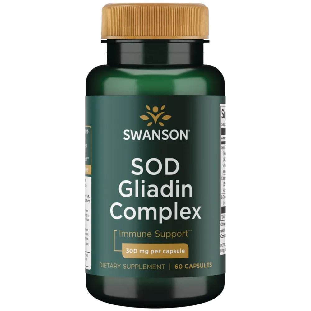 SOD Gliadin Complex 300mg 60 CAPS - Swanson - Papildai
