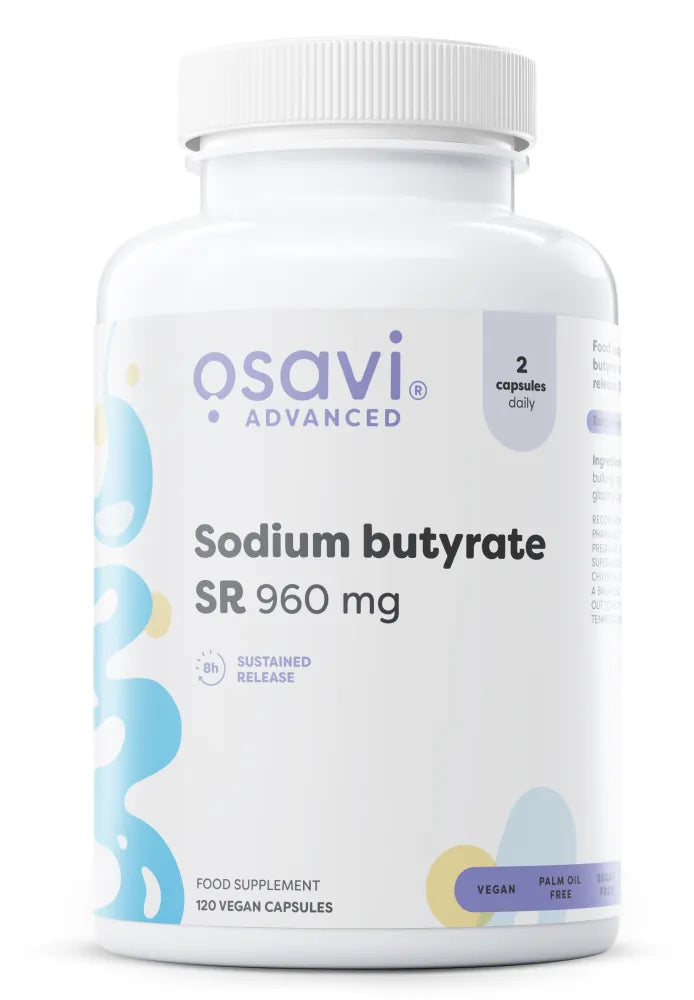 Sodium butyrate SR 960mg - 120 vegan capsules - Osavi - Papildai