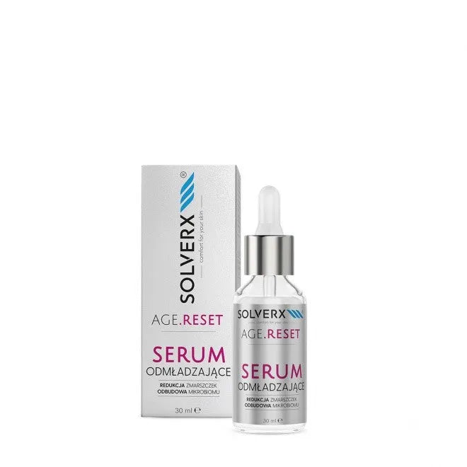 SOLVERX Age.Reset Serum atjauninantis - Raukšlių mažinimas ir Mikrobiomo atkūrimas 30ml - Kosmetika