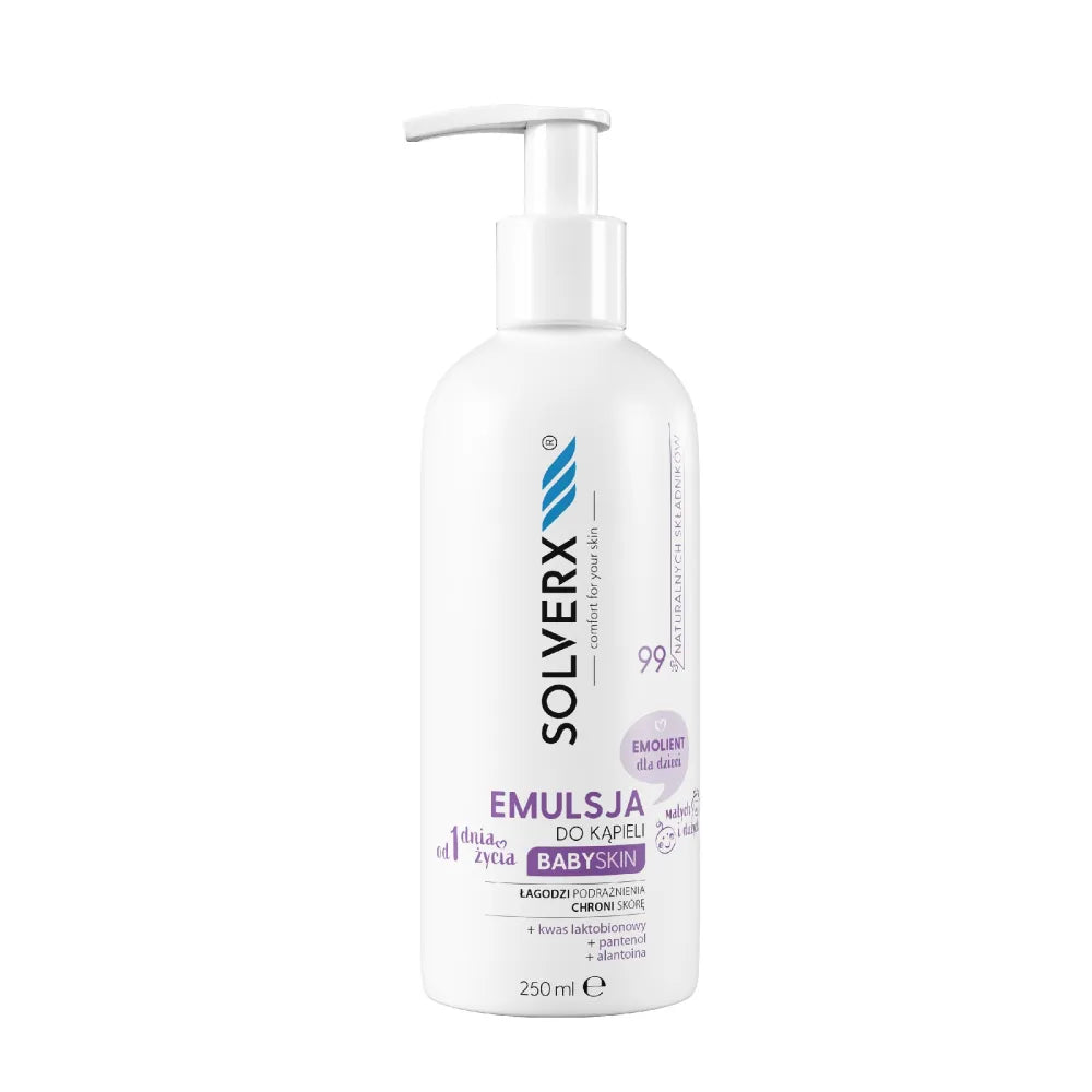 SOLVERX Baby Skin Emulsion-Emollient vaikų voniai 250ml - Kosmetika