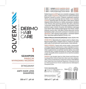 SOLVERX Dermo Hair Loss Shampoo Sfinganin 250 ml. - Kosmetika