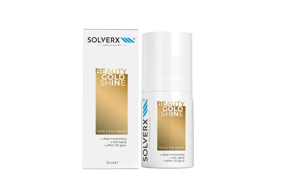 SOLVERX Face & Eyes Cream Grožio Auksinis Blizgesys 30 ml - Kosmetika