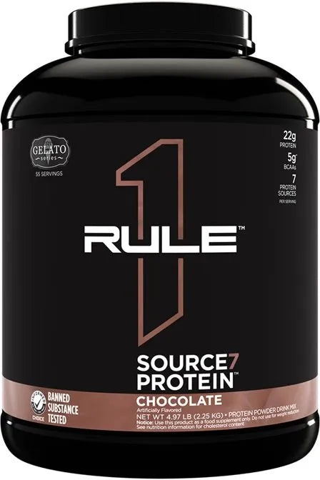 Source7 Protein Chocolate Gelato - 2250g - Rule One - Sporto papildai