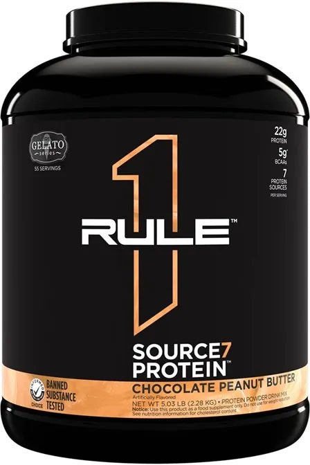 Source7 Protein Chocolate Peanut Butter Gelato - 2280g - Rule One - Sporto papildai