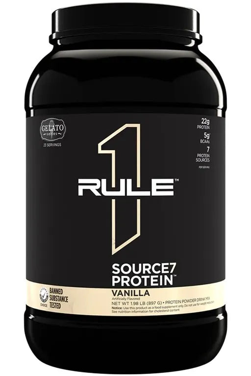 Source7 Protein Vanilla Gelato - 897g - Rule One - Sporto papildai