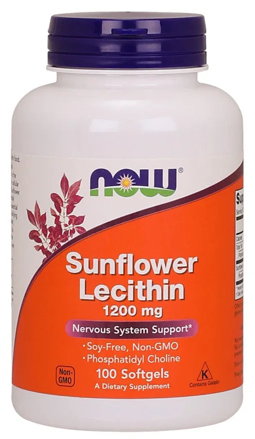 Sunflower Lecithin 1200mg - 100 softgels - NOW Foods - Papildai
