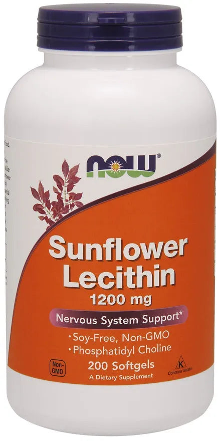 Sunflower Lecithin 1200mg - 200 softgels - NOW Foods - Papildai