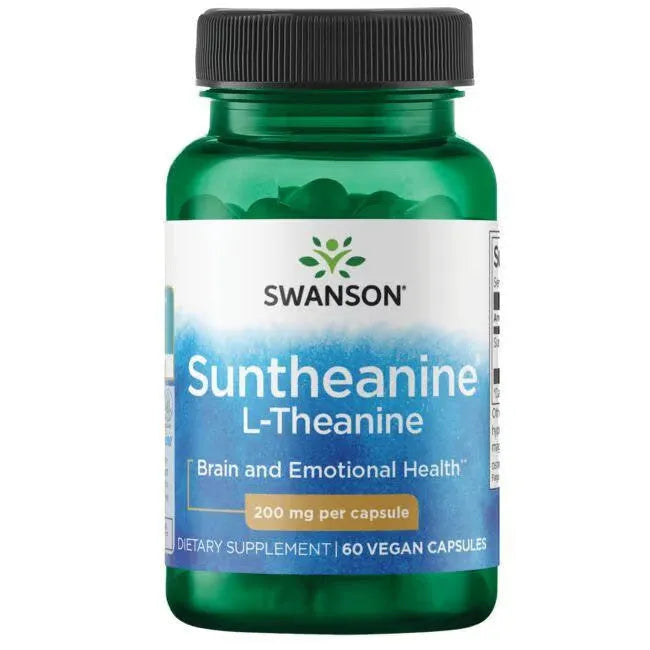 Suntheanine L-Theanine - 200 mg - N60 - L-Teaninas - Swanson - Papildai