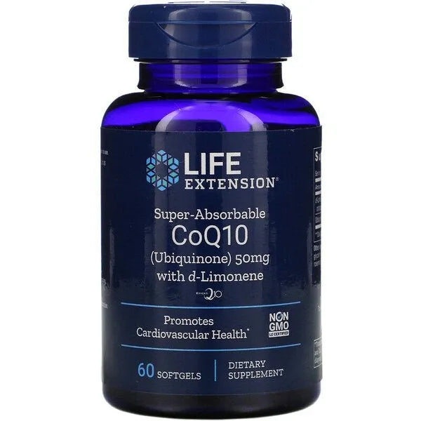 Super Absorbable CoQ10 with d-Limonene 50 mg - 60 Softgels - Life Extension - Papildai